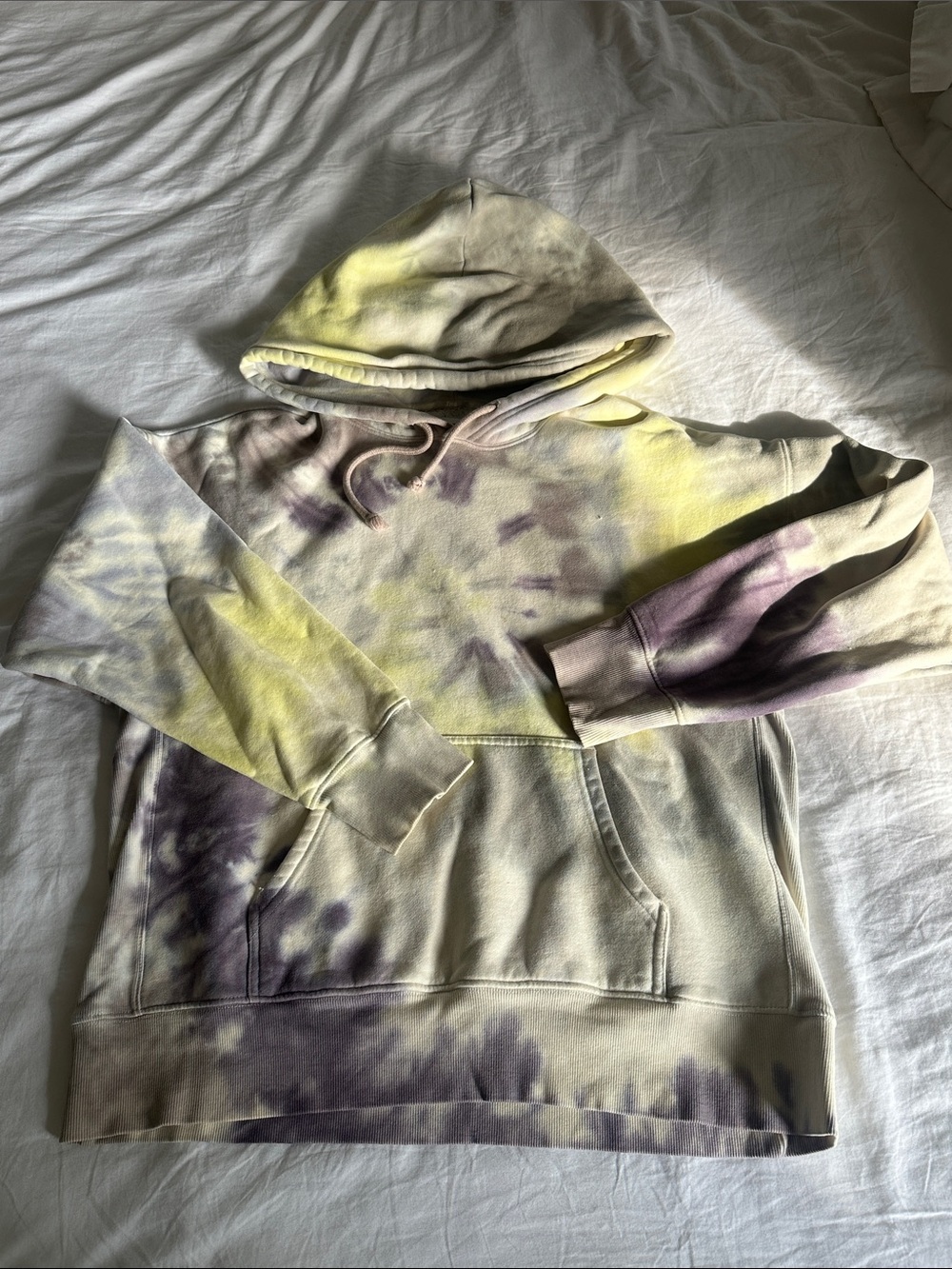 TNA Tie-Dye Hoodie in Yellow and Purple